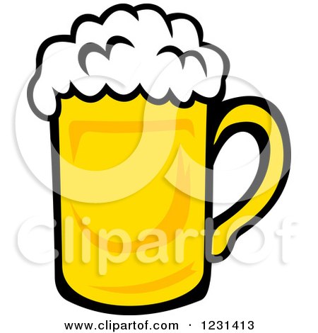 Clipart of a Frothy Mug of Beer 3 - Royalty Free Vector Illustration by Vector Tradition SM