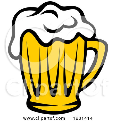 Clipart of a Frothy Mug of Beer 12 - Royalty Free Vector Illustration by Vector Tradition SM
