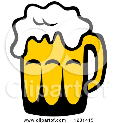 Clipart of a Frothy Mug of Beer 11 - Royalty Free Vector Illustration by Vector Tradition SM