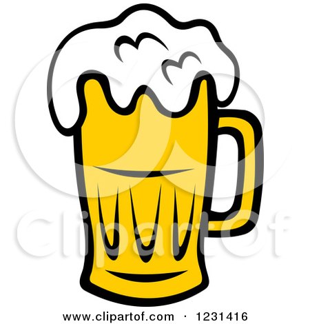 Clipart of a Frothy Mug of Beer 17 - Royalty Free Vector Illustration by Vector Tradition SM