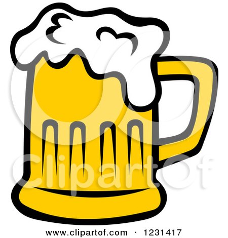Clipart of a Frothy Mug of Beer 16 - Royalty Free Vector Illustration by Vector Tradition SM