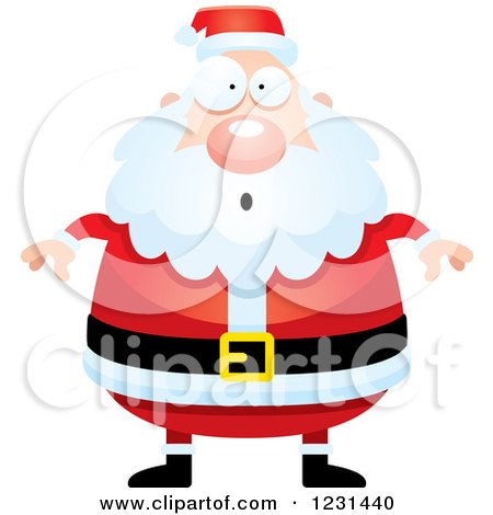 Clipart of a Surprised Gasping Santa Claus - Royalty Free Vector Illustration by Cory Thoman
