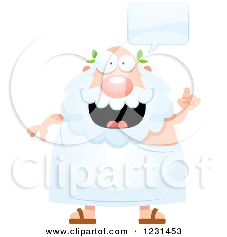 Clipart of a Happy Talking Greek Man - Royalty Free Vector Illustration by Cory Thoman