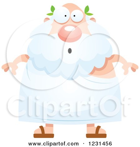 Clipart of a Surprised Gasping Greek Man - Royalty Free Vector Illustration by Cory Thoman
