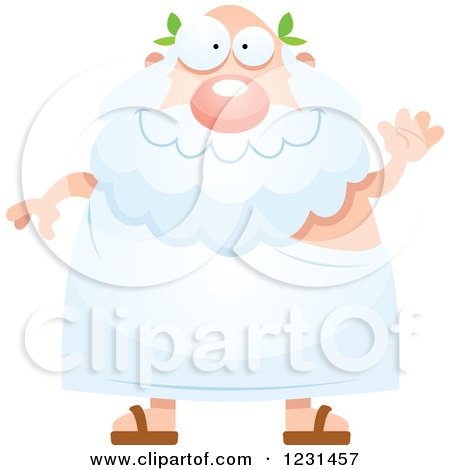 Clipart of a Friendly Waving Greek Man - Royalty Free Vector Illustration by Cory Thoman