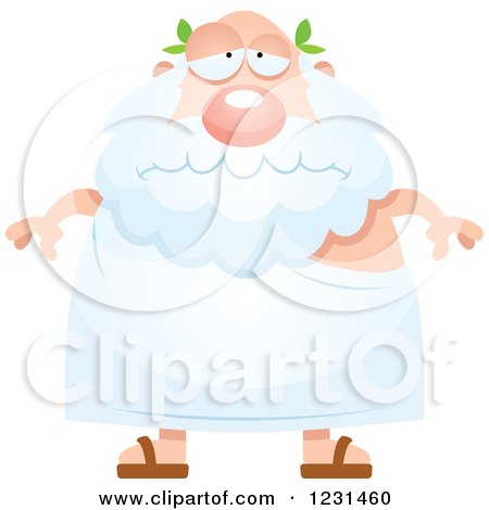 Clipart of a Depressed Greek Man - Royalty Free Vector Illustration by Cory Thoman