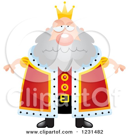 Clipart of a Depressed King - Royalty Free Vector Illustration by Cory Thoman