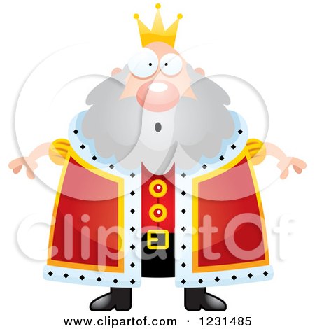 Clipart of a Surprised Gasping King - Royalty Free Vector Illustration by Cory Thoman