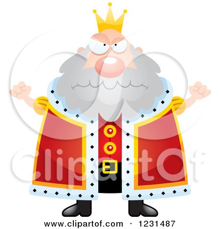 Clipart of a Mad King - Royalty Free Vector Illustration by Cory Thoman