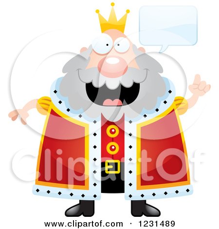 Clipart of a Happy Talking King - Royalty Free Vector Illustration by Cory Thoman