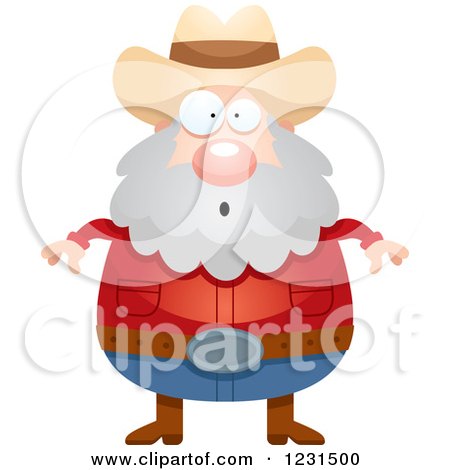 Clipart of a Surprised Gasping Mining Prospector Man - Royalty Free Vector Illustration by Cory Thoman