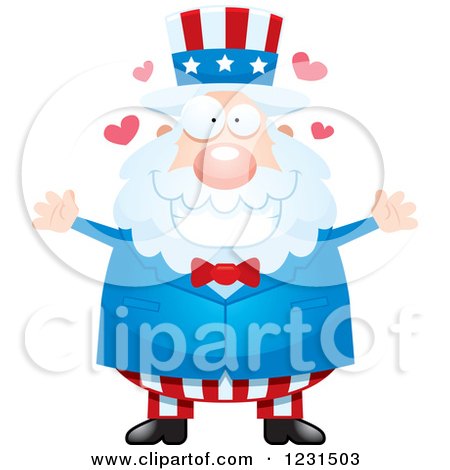 Clipart of a Loving Uncle Sam - Royalty Free Vector Illustration by Cory Thoman