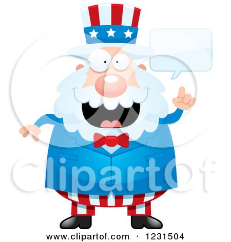 Clipart of a Smart Talking Uncle Sam - Royalty Free Vector Illustration by Cory Thoman