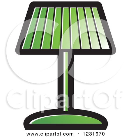 Clipart of a Green Lamp Icon - Royalty Free Vector Illustration by Lal Perera