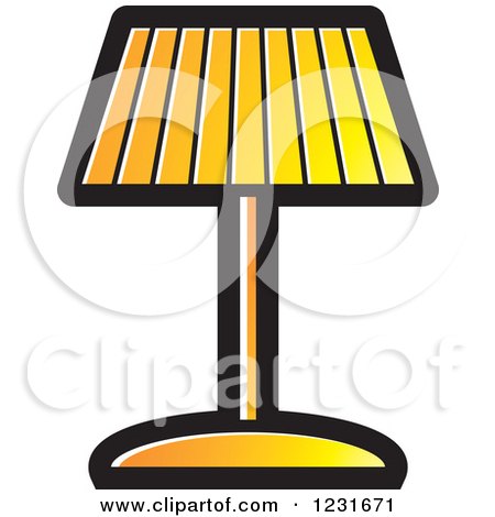 Clipart of a Yellow Lamp Icon - Royalty Free Vector Illustration by Lal Perera