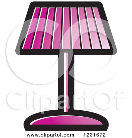 Clipart of a Purple Lamp Icon - Royalty Free Vector Illustration by Lal Perera