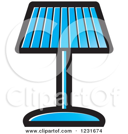 Clipart of a Blue Lamp Icon - Royalty Free Vector Illustration by Lal Perera