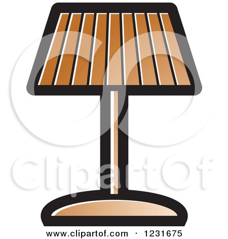 Clipart of a Brown Lamp Icon - Royalty Free Vector Illustration by Lal Perera