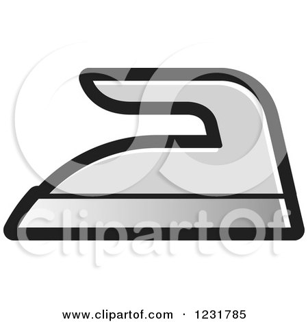 Clipart of a Gray Iron Icon - Royalty Free Vector Illustration by Lal Perera