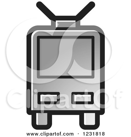 Clipart of a Gray Cable Car Icon - Royalty Free Vector Illustration by Lal Perera