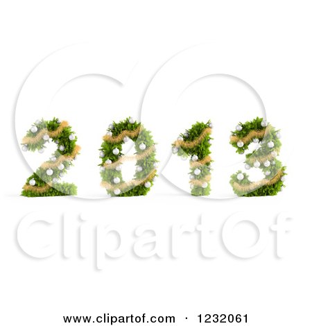 Clipart of a 3d Christmas Tree 2013 - Royalty Free Illustration by Mopic