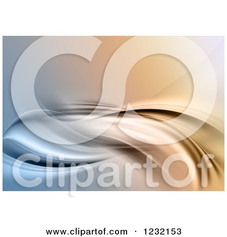 Clipart of a Dynamic Background of Flowing Waves 3 - Royalty Free Illustration by KJ Pargeter