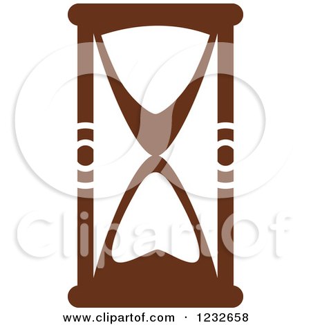 Clipart of a Brown Hourglass - Royalty Free Vector Illustration by Vector Tradition SM