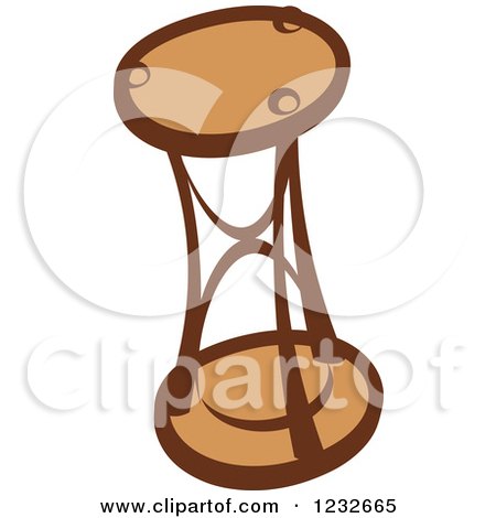 Clipart of a Brown Hourglass 2 - Royalty Free Vector Illustration by Vector Tradition SM