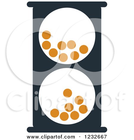 Clipart of an Orange and Black Hourglass 18 - Royalty Free Vector Illustration by Vector Tradition SM