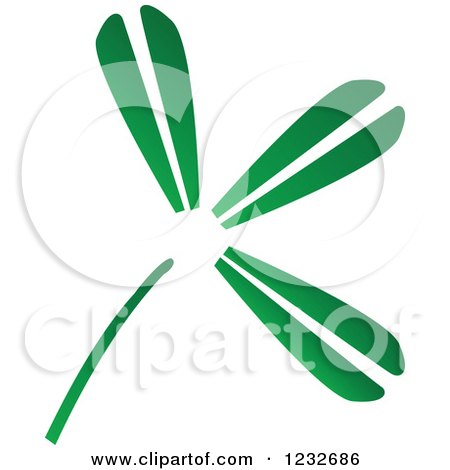 Clipart of a Green Leaf and Reflection Logo 17 - Royalty Free Vector Illustration by Vector Tradition SM