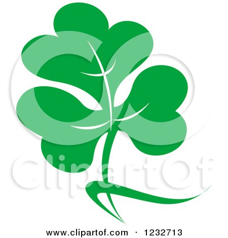 Clipart of a Green Leaf and Reflection Logo 27 - Royalty Free Vector Illustration by Vector Tradition SM