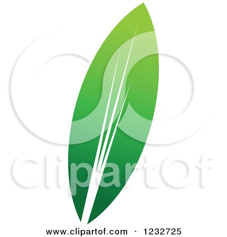 Clipart of a Green Leaf and Reflection Logo 22 - Royalty Free Vector Illustration by Vector Tradition SM