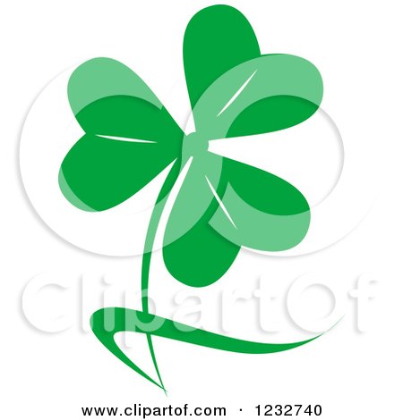 Clipart of a Green Clover Logo - Royalty Free Vector Illustration by Vector Tradition SM