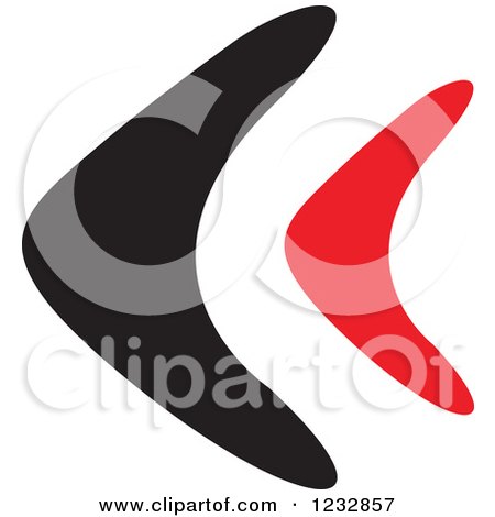 Clipart of a Red and Black Fish Logo 5 - Royalty Free Vector Illustration by Vector Tradition SM