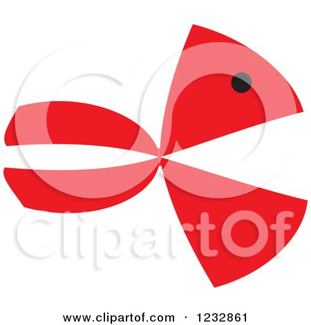 Clipart of a Red and Black Fish Logo 8 - Royalty Free Vector Illustration by Vector Tradition SM
