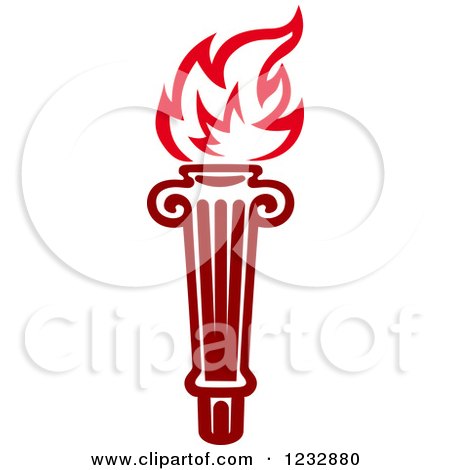 Clipart of a Flaming Red Torch 17 - Royalty Free Vector Illustration by Vector Tradition SM