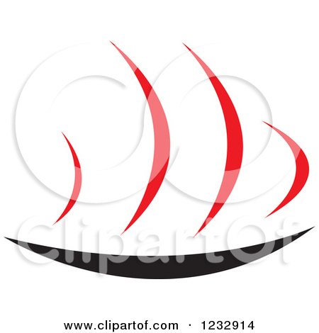 Clipart of a Red and Black Hot Plate Logo - Royalty Free Vector Illustration by Vector Tradition SM