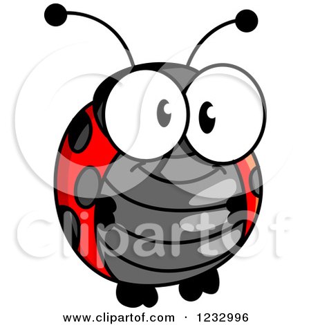 Clipart of a Cute Happy Ladybug - Royalty Free Vector Illustration by Vector Tradition SM
