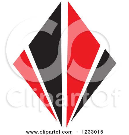 Clipart of a Red and Black Diamond Logo 2 - Royalty Free Vector Illustration by Vector Tradition SM