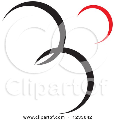 Clipart of a Red and Black Abstract Logo 10 - Royalty Free Vector Illustration by Vector Tradition SM