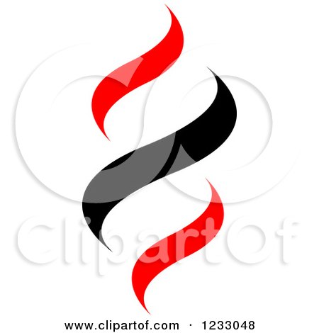 Clipart of a Red and Black Abstract Logo - Royalty Free Vector Illustration by Vector Tradition SM