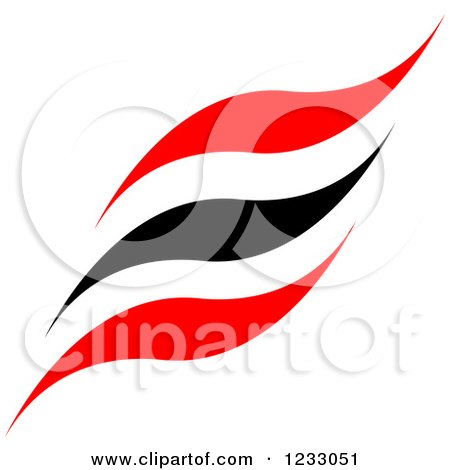 Clipart of a Red and Black Abstract Logo 4 - Royalty Free Vector Illustration by Vector Tradition SM