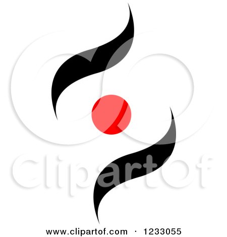 Clipart of a Red and Black Abstract Logo 3 - Royalty Free Vector Illustration by Vector Tradition SM