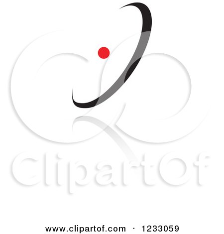 Clipart of a Red and Black Abstract Logo and Reflection 9 - Royalty Free Vector Illustration by Vector Tradition SM