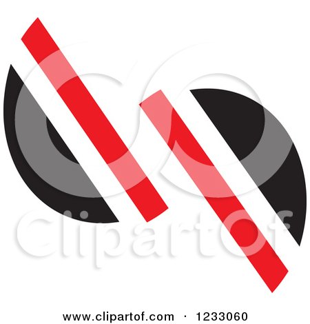 Clipart of a Red and Black Abstract Logo 8 - Royalty Free Vector Illustration by Vector Tradition SM