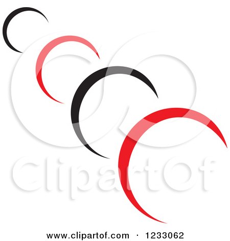 Clipart of a Red and Black Abstract Logo 11 - Royalty Free Vector Illustration by Vector Tradition SM