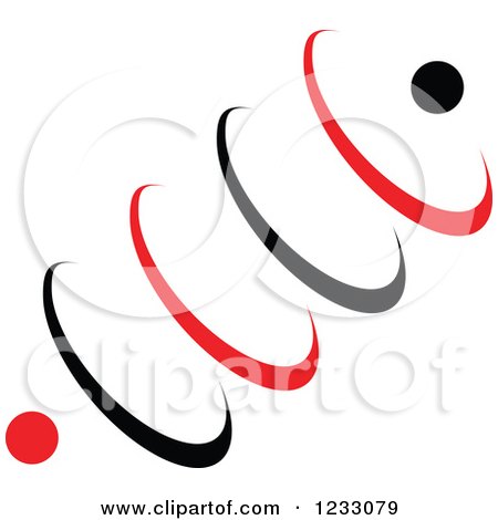 Clipart of a Red and Black Spring Logo - Royalty Free Vector Illustration by Vector Tradition SM