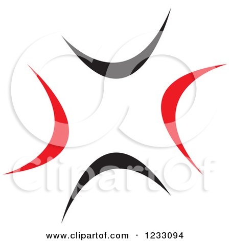 Clipart of a Red and Black Abstract Logo 26 - Royalty Free Vector Illustration by Vector Tradition SM