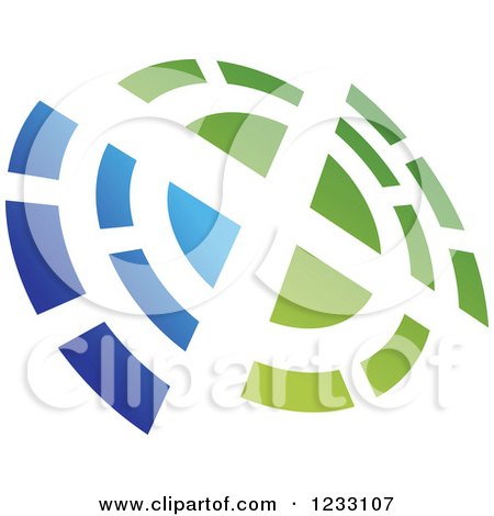 Clipart of a Green and Blue Abstract Logo 3 - Royalty Free Vector Illustration by Vector Tradition SM