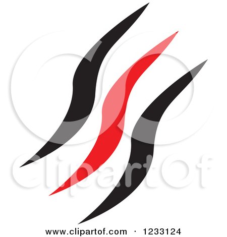 Clipart of a Red and Black Abstract Logo 22 - Royalty Free Vector Illustration by Vector Tradition SM
